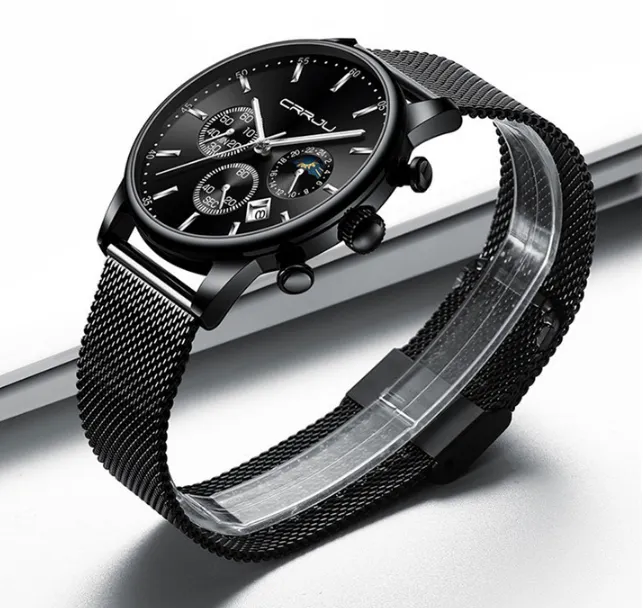 Crrju 2266 Quartz 42mm 직경 남성 시계 캐주얼 성격 시계 패션 인기 인기있는 전체 학생 손목 시계 243h