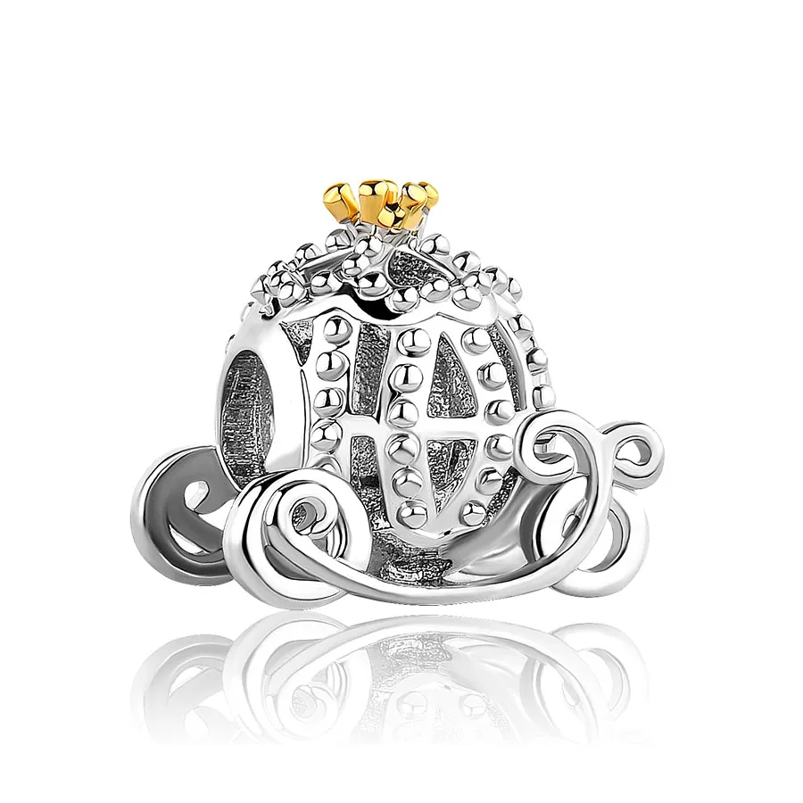 Nuovissimo ciondolo in argento 925 a forma di cuore adatto bracciale Pandora perline fini gioielli fai da te moda donna regali di vacanza di lusso