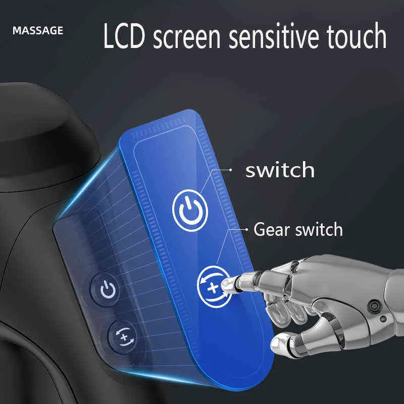 Mini Electric Muscle Massage Gun Deep Vibration Massager 12 Gears High Speed Therapy For Neck Body Relaxing Shaping 220125