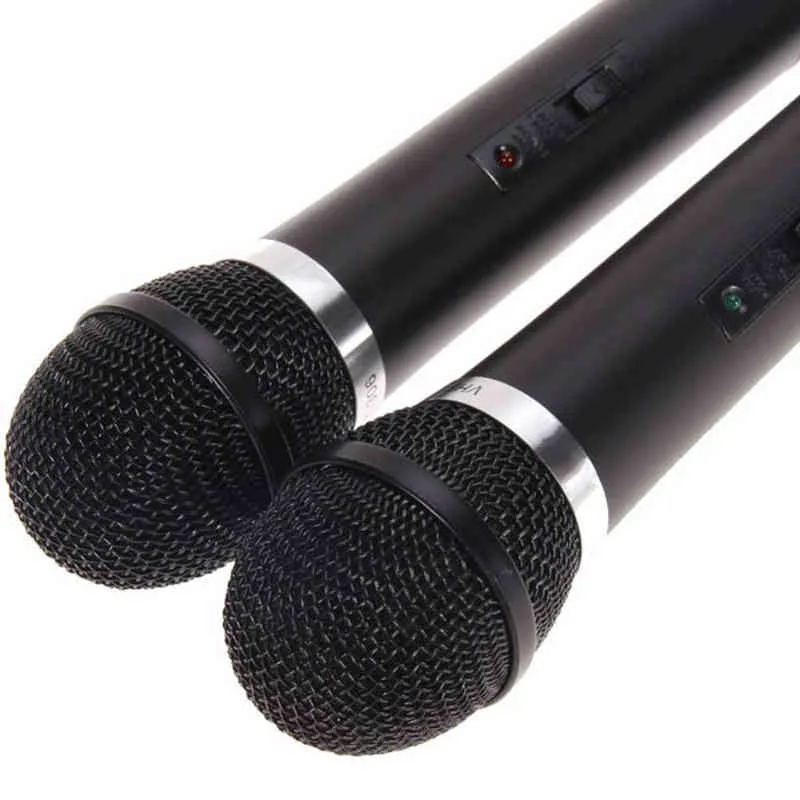 AT306 Profesyonel Karaoke Çift Kablosuz El Mikrofon Sistemi Ev KTV W2203141044564