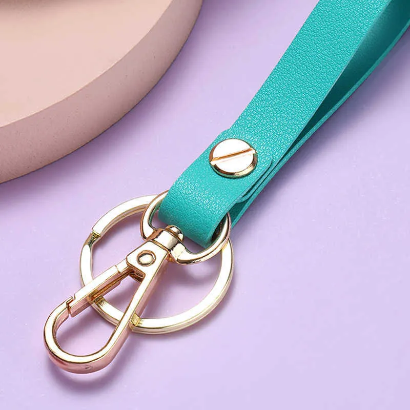 Nouveau porte-clés en cuir coloré poche taille boucle suspendue porte-clés femmes sac à main sac accessoires bijoux décor porte-clés cadeau G1019