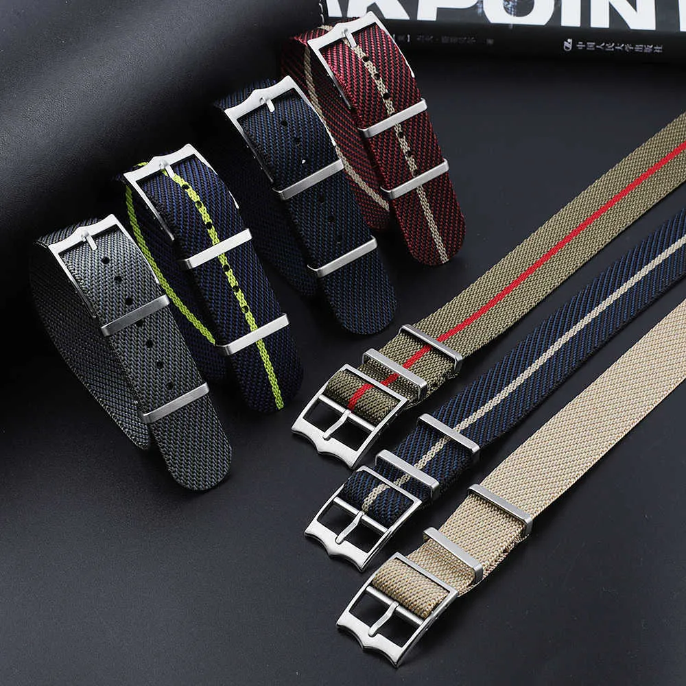 Naylon NATO Strap Premium Emniyet Belmeliği İzleme Bandı 20mm 22m Askeri Spor bileği Tudor Watch Aksesuarları için Değiştirme H09159343428718038