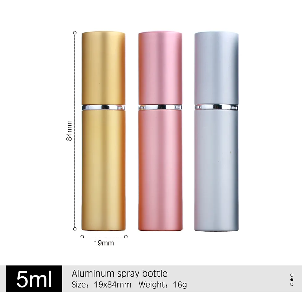 5ml Empty Perfume Bottle Refillable Portable Mini Travel Size Cosmetics Container Lotion Spray Atomizer