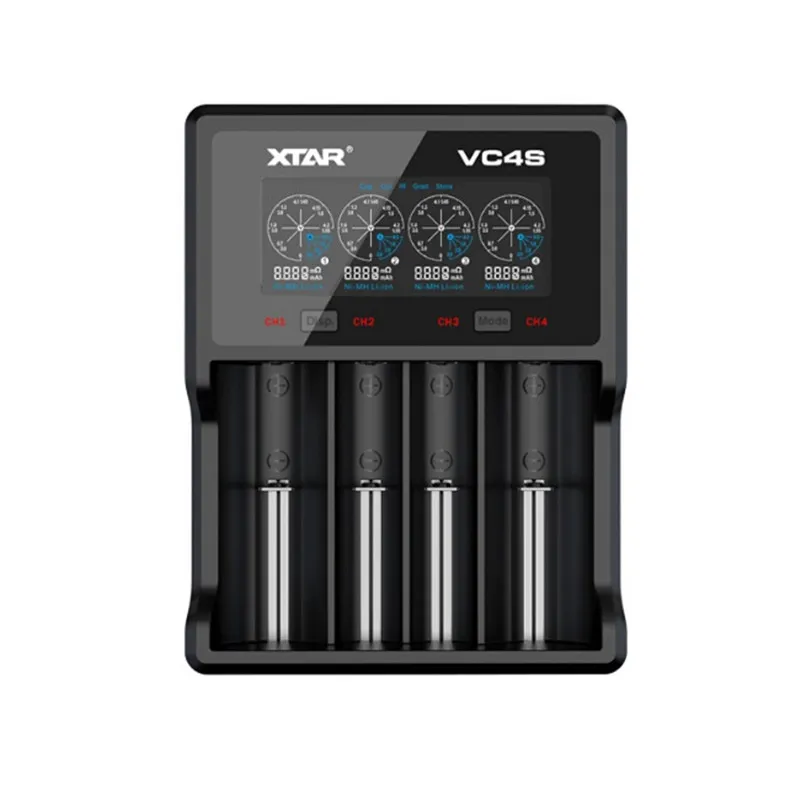 XTAR VC4S Chager NiMH Battery Charger with LCD Display for 10440 18650 18350 26650 32650 Liion Batteries Chargersa353741014