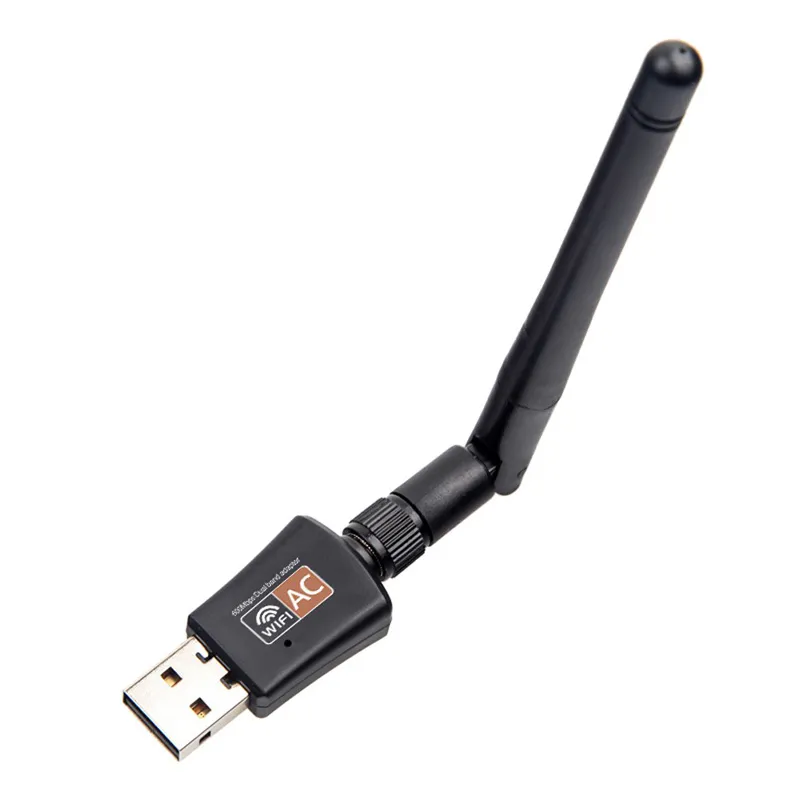 USBアダプターWIFI 600MBSワイヤレスインターネットアクセスキーPCネットワークカードデュアルバンド5GHzランドングルイーサネットレシーバーAC7271587