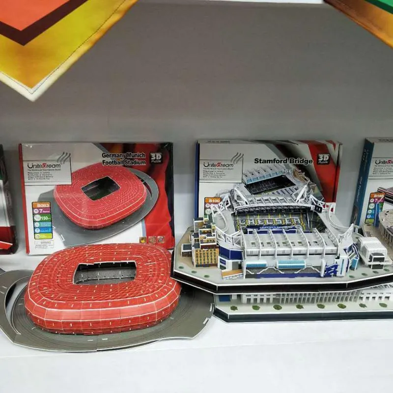 3D Puzzle Football Stadiums Wooden Puzzle Toy Game Assembly ular San Diego/Allianz Munich/San Siro/Italy Gifts For Kids Adult X05224943245