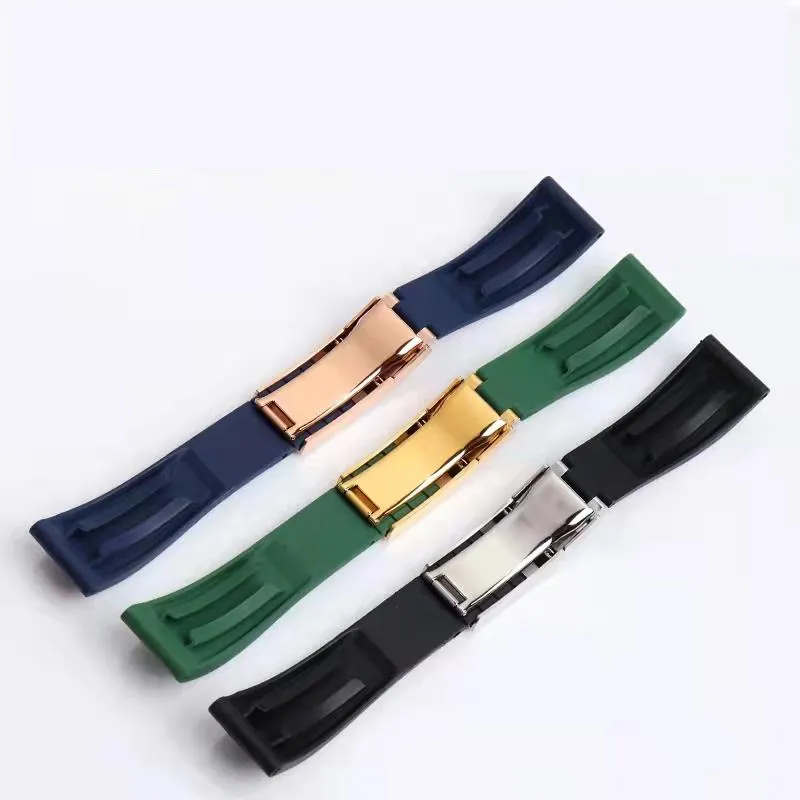 Bracelets de montre bracelet en caoutchouc de haute qualité pour bracelet 20mm 21mm noir bleu vert bracelet de montre en silicone étanche Bracelet271V