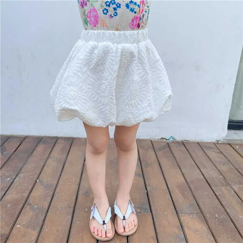 Style coréen été enfants filles 2 pièces ensembles chemises à manches courtes florales + short blanc mignon enfants vêtements E1035 210610