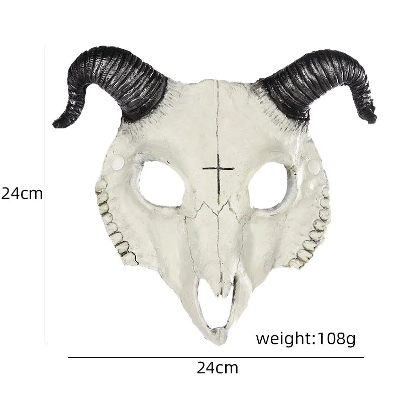 Halloween Páscoa Páscoa Fato Face Máscara Mardi Gras 3D Goat Skull Máscaras de Masquerade PU MASQUE DZ17026