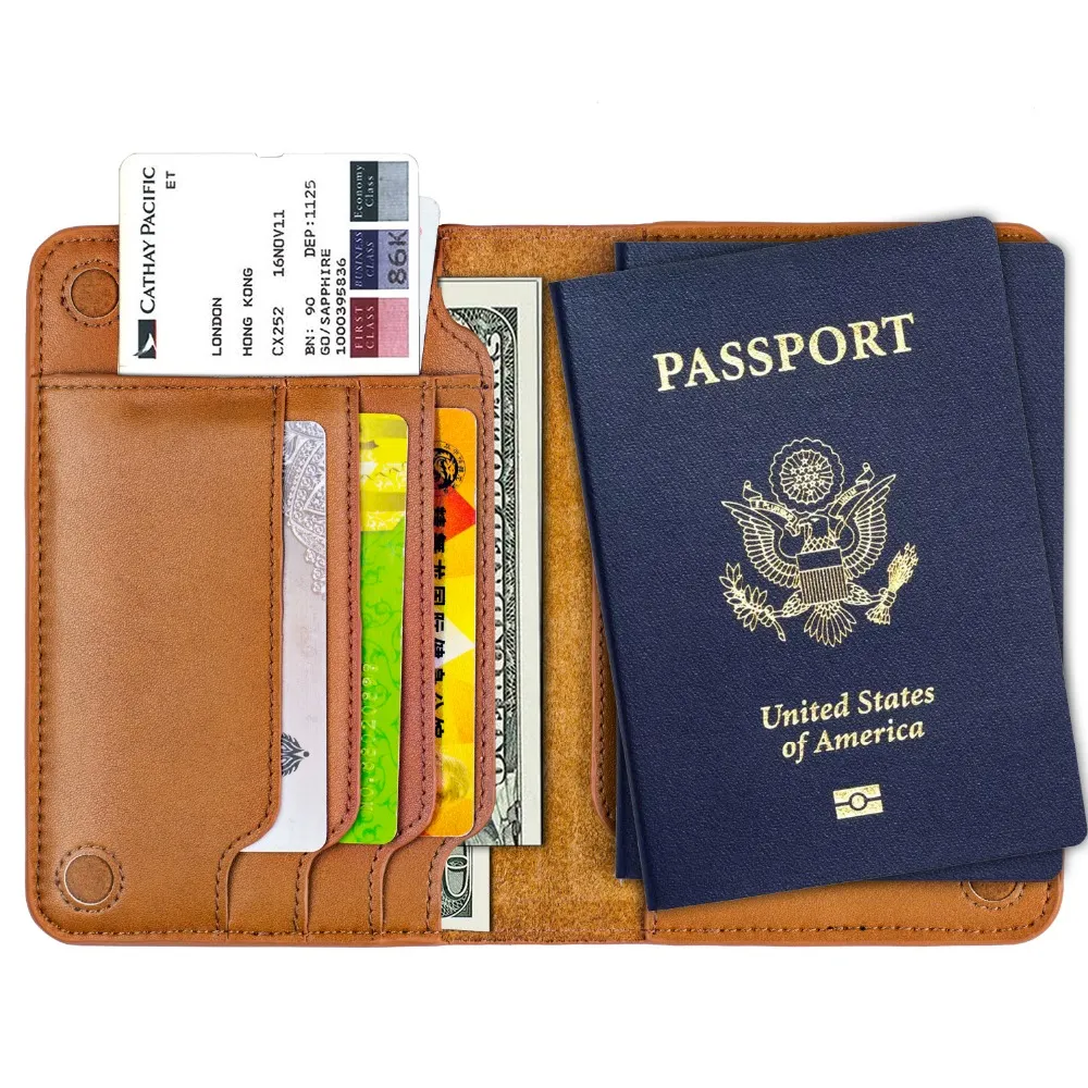 Orijinal deri pasaport tutucu kapak araba sürüş belgeleri için rusya kılıfı seyahat cüzdan organizatörü case276q