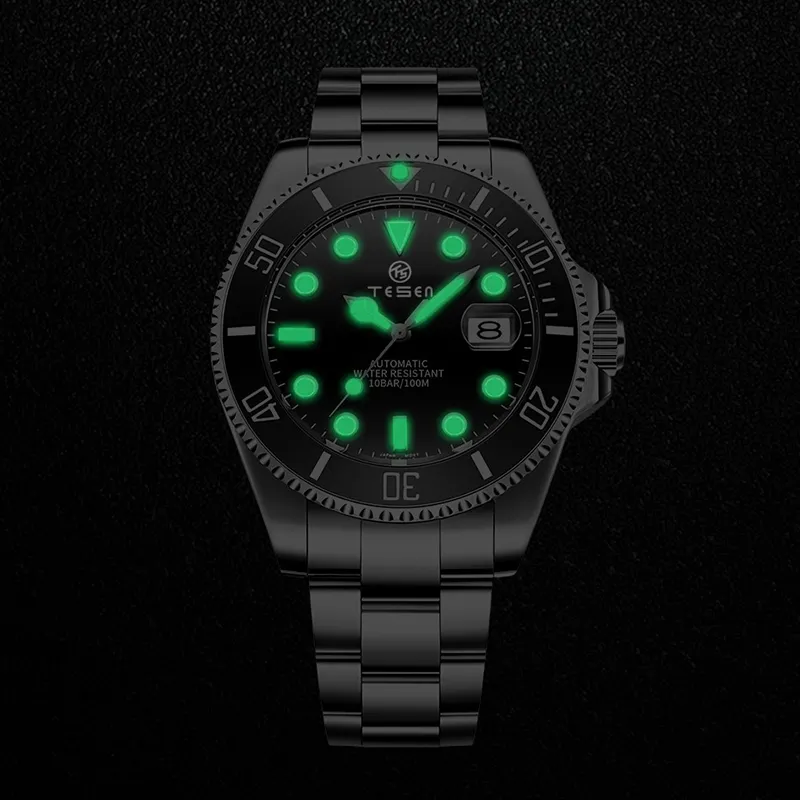 Męskie zegarek automatyczne zegarki mechaniczne 40 mm Sapphire Sapphire zegarek na rękę Modną rękę na rękę Montre de lukse prezenty dla men296a