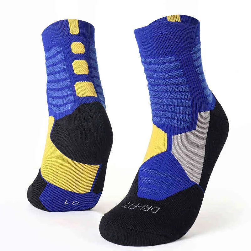 Performance Sport Crew Socks Men Outdoor Elite Fitness Basketball Running Sock Oddychający grube poduszka Kompresja Sock Y6842771