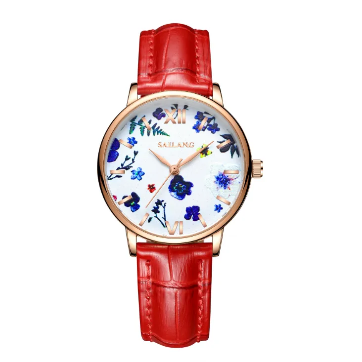 Свежие и простые темпераментные женские часы cwp Студентки Точные кварцевые часы Легкие роскошные модные часы Goddes Exq266J