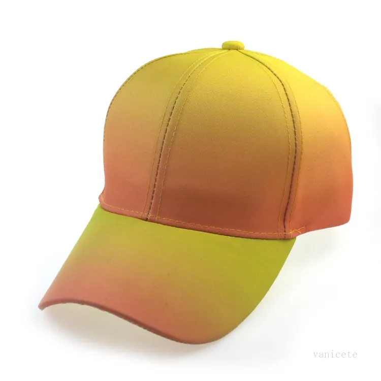 Chapeaux de fête Chapeau dégradé coloré 5 styles personnalité Casquette de baseball réglable chapeau de soleil adulte Europe et Amérique T2I52193
