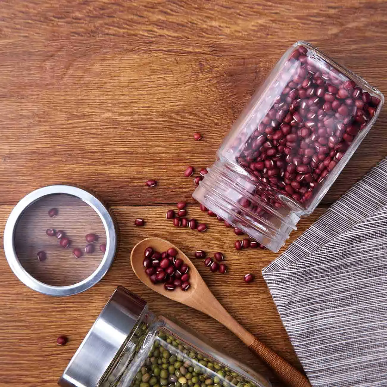 Verre scellé transparent pour récipients en vrac cuisine Boîte à thé de stockage des aliments Pot à bonbons avec couvercle Sucrier