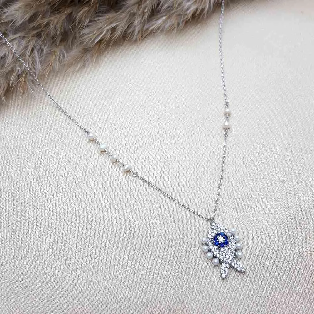 925 gioielli turchi in argento regalo di compleanno zircone malocchio collana di pesce le donne stile minimalista designer di lusso