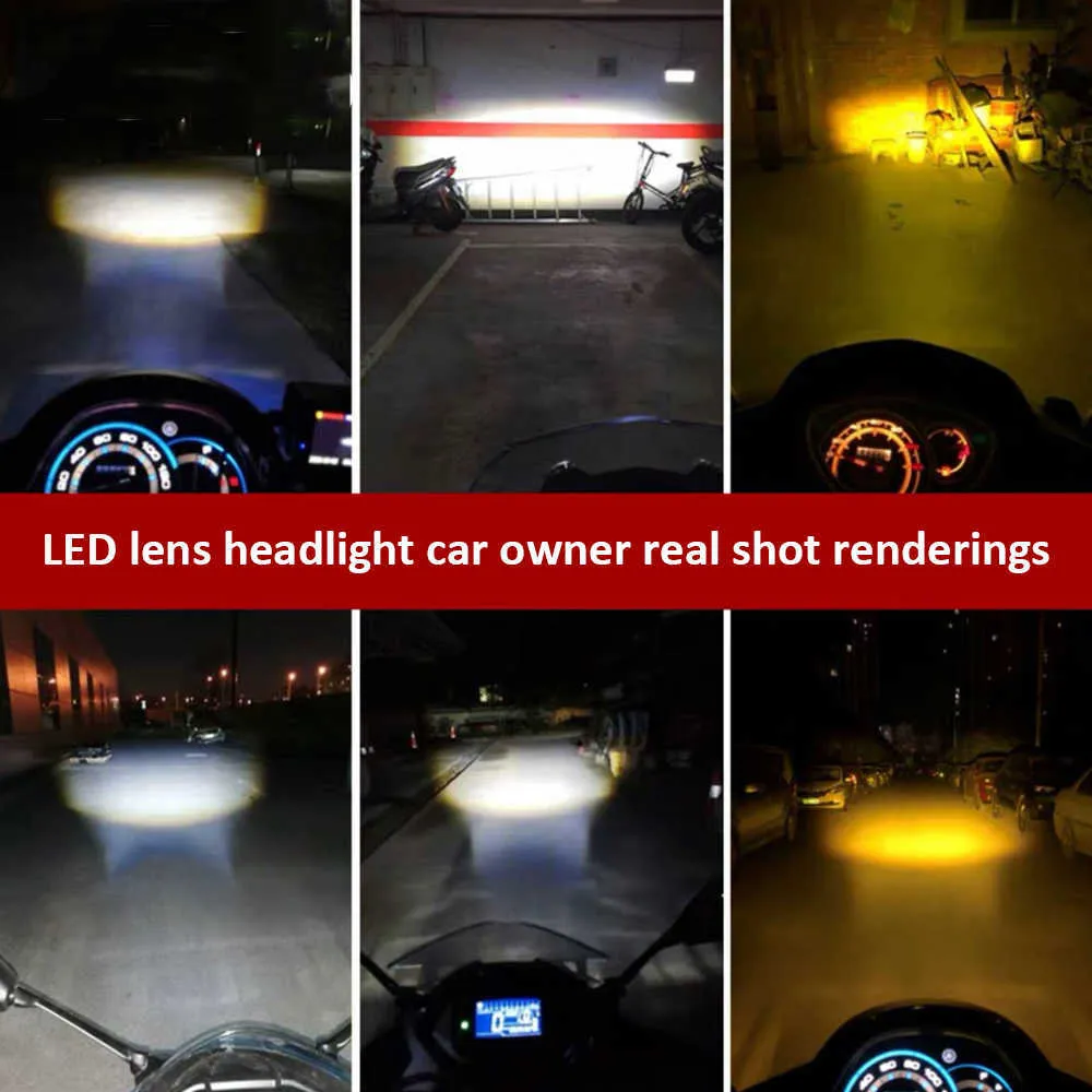 6000K H4 BA20D Super Bright Lampen Mistlampen Motorfiets Koplamp Lens Lamp Scooter Whit Yellow Moto LED CSP ATV Accessoires Auto