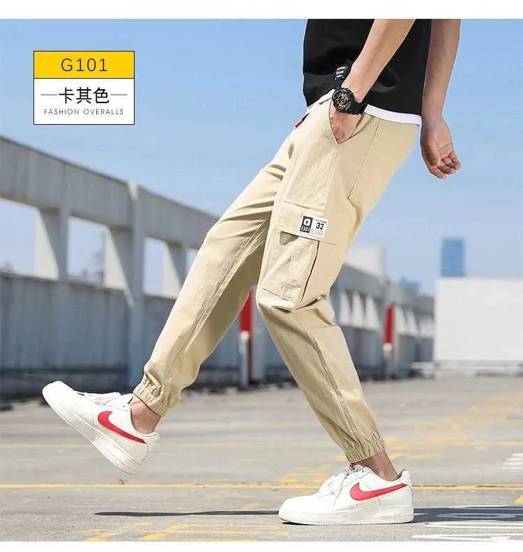 Streetwear Cargo Pants Hip Hop Casual Multi Poches Harem Pantalon Homme Joggers Pantalon De Mode Harajuku Pantalon Pantalon pour Hommes Y0927
