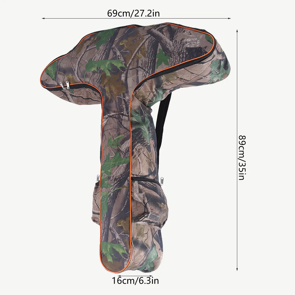 Crossbow Storage Bag Oxford Cloth T Form Bow Bag Justerbar Jaktbågskytte Bågskytte Practice Bow Arrow Storage Bag