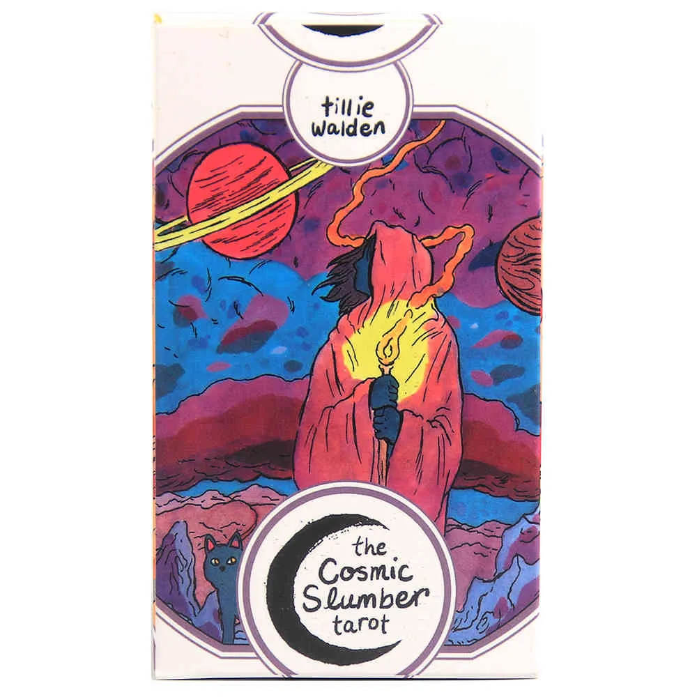 The Cosmic Slumber Unbound Jeu de tarot complet à 78 cartes avec livret d'introduction Jouet de jeu de société par Tillie Walde