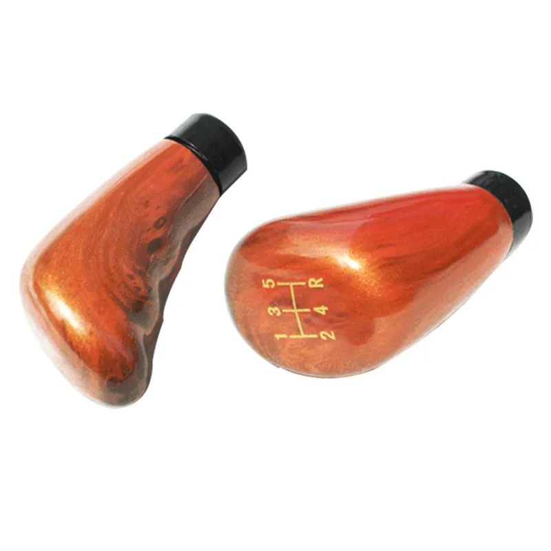 Bilstyling Universal 5 Speed ​​Manuell Hävarm Peach Wood Gear Shift Knob