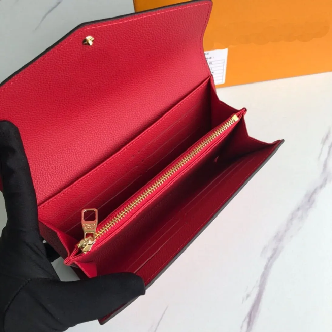 Wysokiej jakości projektant portfela torebka moda damska sarah torebki torebki podwójne hasp portfele fold uchwyt na paszport paszport 255h