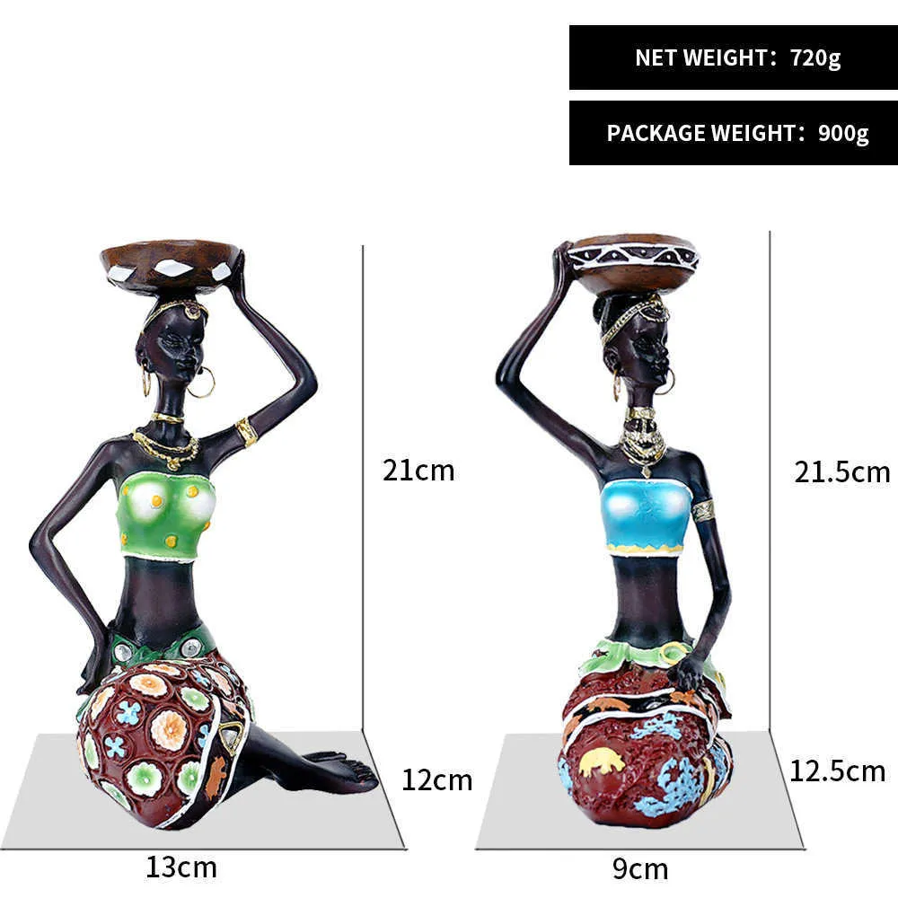 Northeuins African Candlestick Fuugines Dekorativa ljusstakar TEALIGHT INTERRIOR HEM HELSIELDRUM DECORATION GIFT 210910