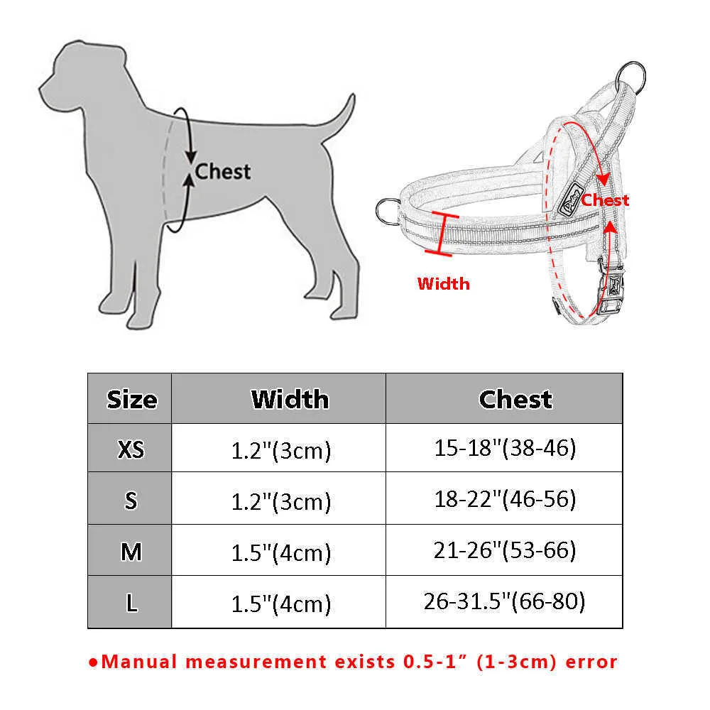Imbracatura cani riflettente in nylon Gilet imbottito in flanella morbida Imbracatura senza cinturino addestramento a piedi Cani di taglia piccola e media 210729