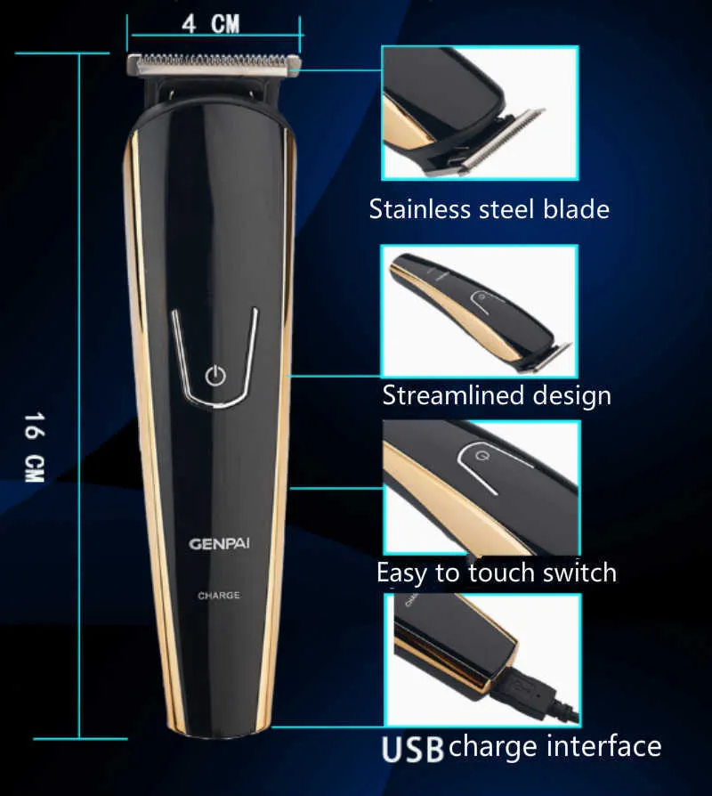 Trimmador de cabelo profissional cabelo clipper eléctrico cabelo clipper eléctrico barbeador aparador homem raspar o nariz eléctrico p0817