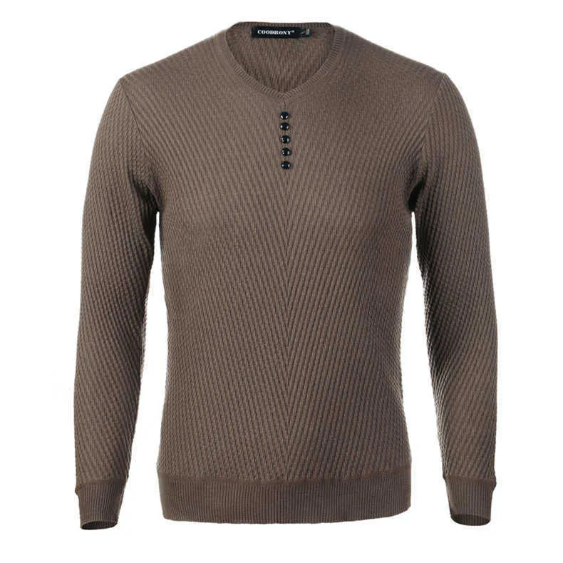 Pull fuy bill masculin en V Contraclé Vreau de coulé en V Automne hiver slim ajustement longue à manches longues Pullages en coton tricoté Homme Top 211008