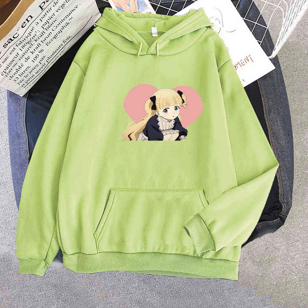 Тени House Emilico Love Graphics Graphics Hoodie Женщины Kawaii Chlothing Эстетические Негабаритные Толстируты Причинные Пуловеры Цвета Случайный Y0820