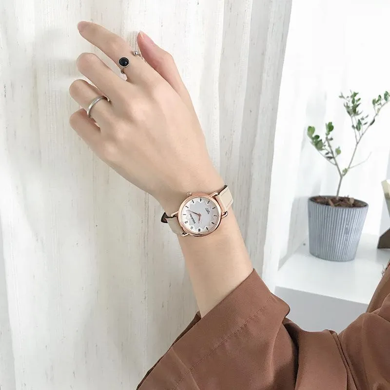 Cechy zegarków dla kobiet moda luksusowe zegarki niebieskie vintage skórzane panie wykwintny numer wybieranie prostego kwarcowego zegar kwarcu2702