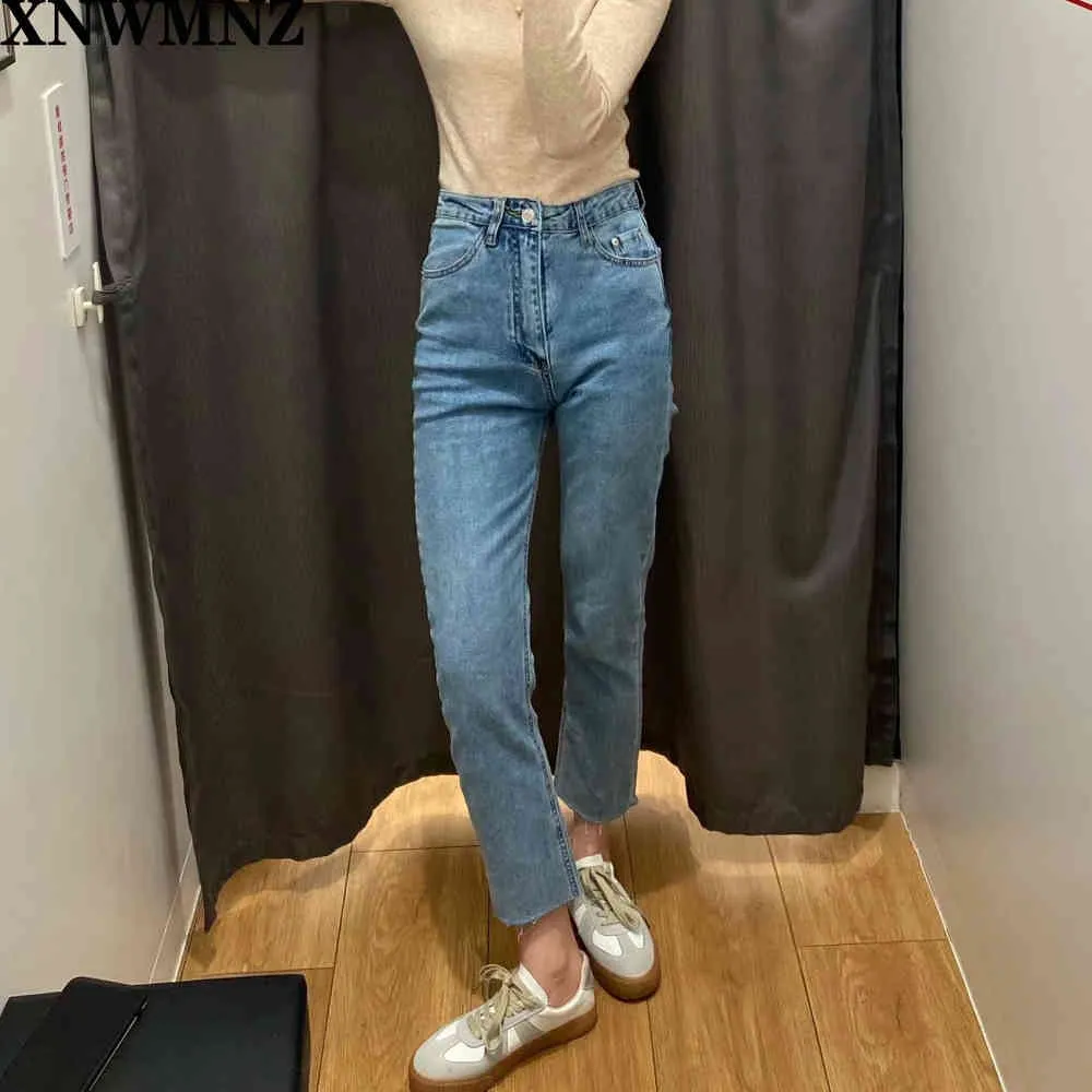 fashion Lady Women Femal Ladies slim fit hi-rise jeans high wasit Elegant slightly stretchy seamless hems zip fly pant 210520