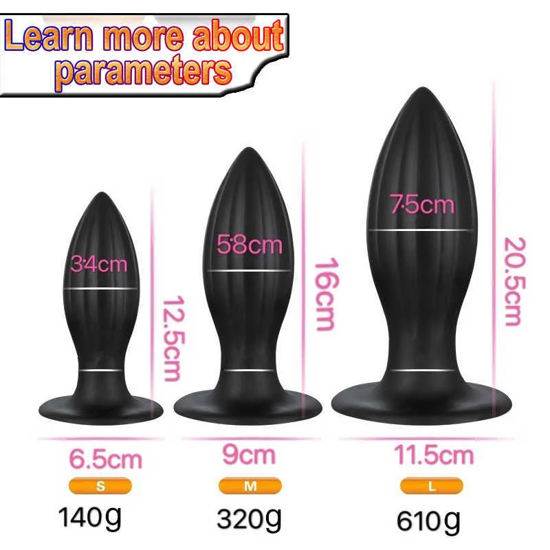 Große Anal Sex Toys Super riesige Größe Butt Plugs Prostata -Massage für Männer weibliche Anus -Expansion Stimulator Analperlen Buttught 210724225019