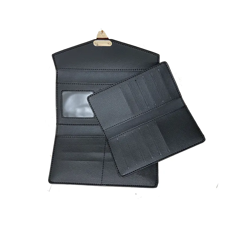 Lange portemonnee voor vrouwen en mannen Designer Zipper Bag Ladies Card Holder Pocket Top Kwaliteit Munt Purse in 4 kleuren276Y