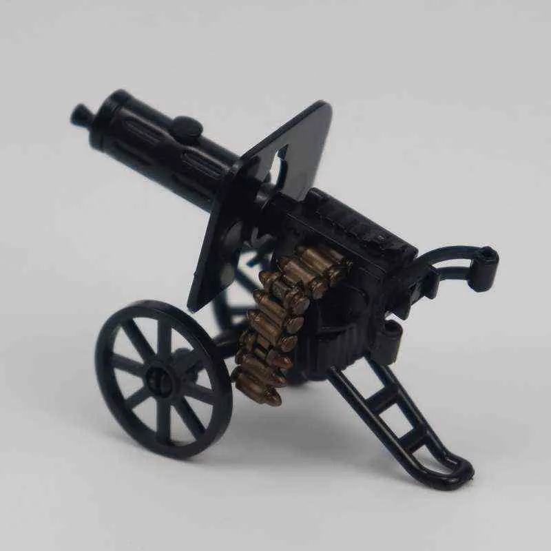 Locking Military Sets Bausteine Geschenke Schweres Maschinengewehr Schwarz Spielzeug Für Kinder Modell Weltkrieg II MPJ203 Freunde Militär Y1130