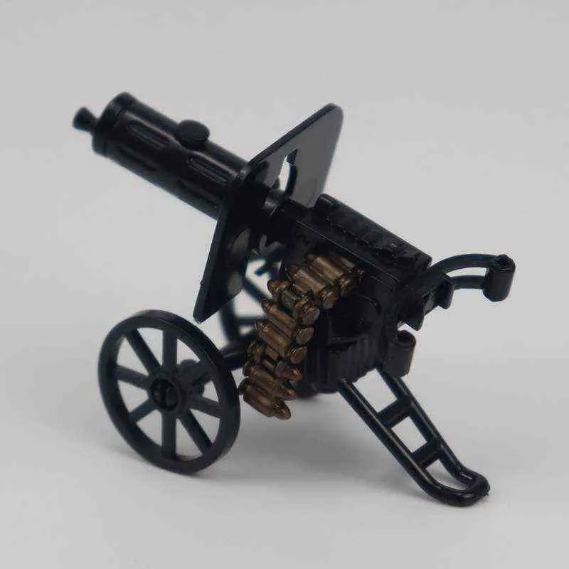 Блокировка военных комплектов Строительные блоки подарки тяжелые машины Пулеметные черные игрушки для детей Модель World Wari II MPJ203 Friends военные Y1130