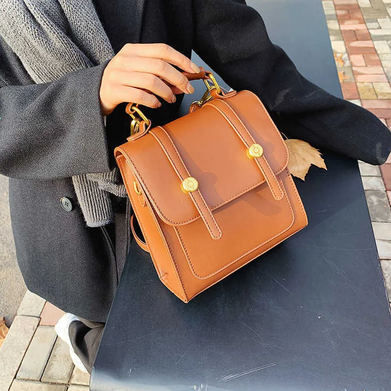 Luxus Mini Rucksack Geldbörse für Damen Designer Leder Mode Kleiner süßer Rucksack in 30cm Reise Vintage Designer Tasche Mochila Q0528