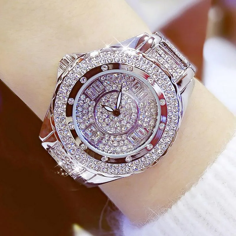 Arı Kardeş Kadınlar Diamond Crystal Altın İzle Ladies Luxury Holwatch Rhinestone Saat Kadın Bileklik Kollwatches2618