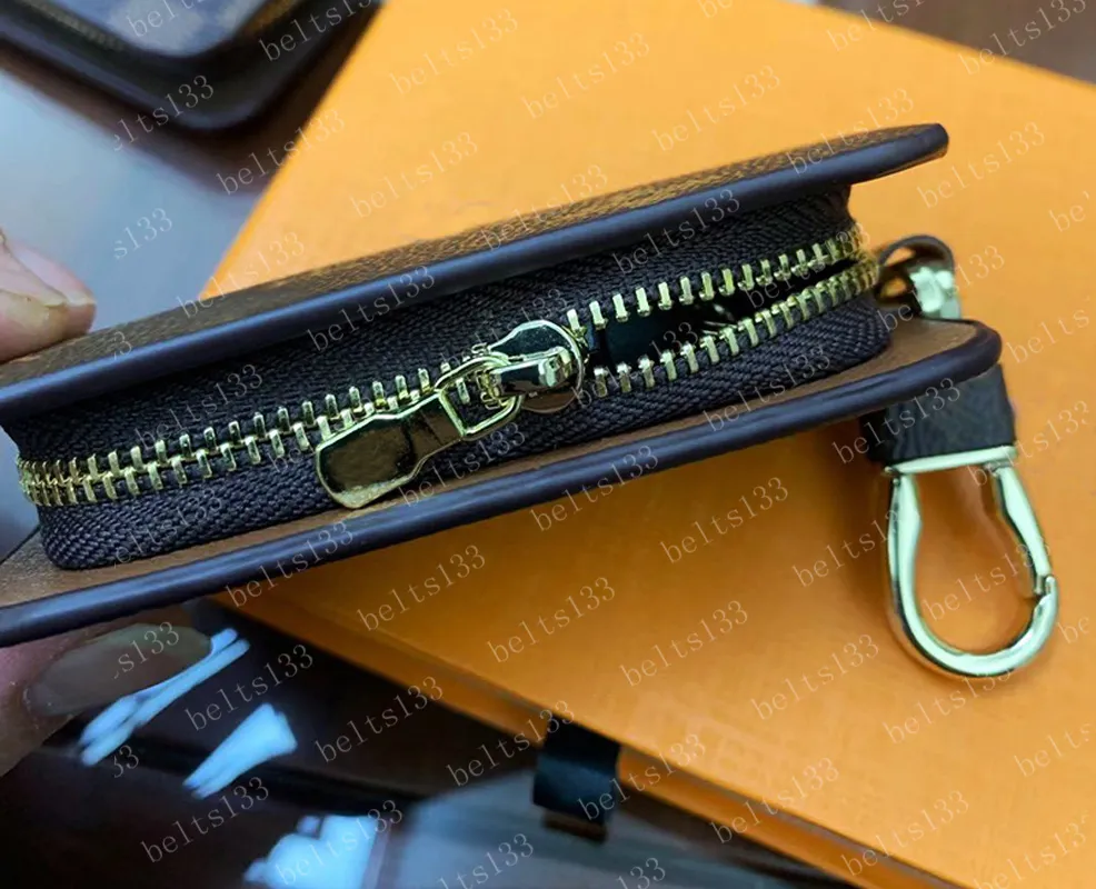 2022 Key Buckle Bag lovers Car Keychain Handmade Leather Keychains Fashion brown Man Woman Purse Bags Pendant Accessories#LQB03290L