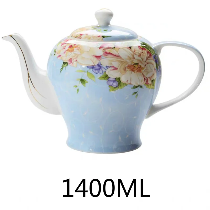 Conjunto de bule de chá de cerâmica óssea china adorável bule de porcelana de grande capacidade para presente de casamento 3248738