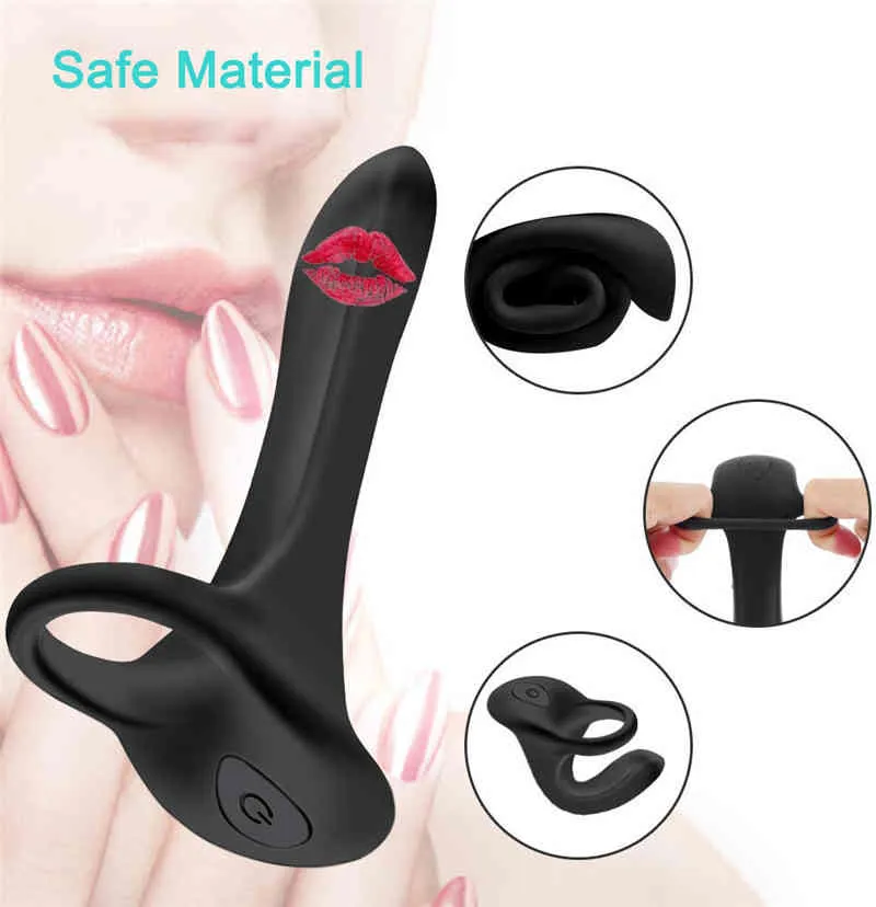 Penis Vibrator Sex Toys for Couples Vibrating Ring Erection Clitoris Stimulator Butt plug Erotic Adult For Men3148866