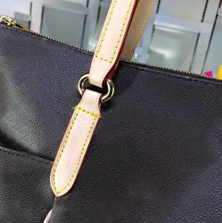 Det nya högkvalitativa verkliga läderet helt mode klassiska handväskor för kvinnliga handväskor med påse plånbok kvinna shopping axel314w