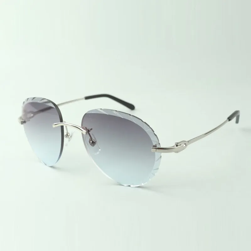 Дизайнерские солнцезащитные очки Direct s 3524027 с обрезанными линзами и дужками из металлической проволоки, размер очков 18-140 мм272K