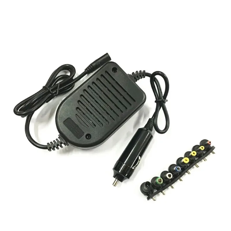 Adaptateur d'alimentation de chargeur automatique de voiture universel DC 80W, ensemble pour ordinateur portable avec 8 prises détachables 2091928