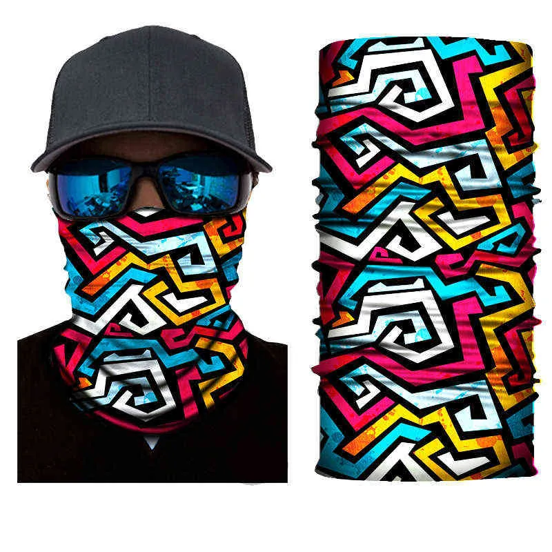 3D Gedrukte Camouflage Bandana Mascarillas Buffe Neck Gainer Balaclava Hoofdband Outdoor Multifunctioneel Stofdicht Masker Headwear Y1229