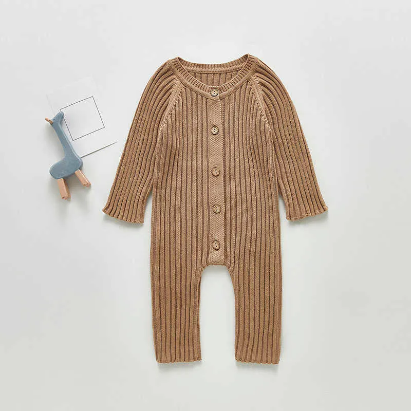 Bear Leader Toddler Baby Korean Style Clothing Fashion Infant Boys Knitted Autumn Jumpsuits born Girls Knitwear Outfits 210708