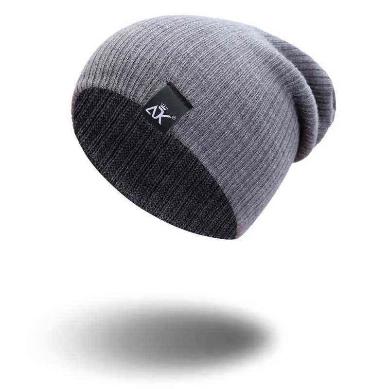 Inverno Beanie Primavera Uomo Donna Cappelli lavorati a maglia Caldo Casual Slouchy Hat Unisex Hip-hot Skullies Cap Morbido acrilico Slouchy Berretti Y21111