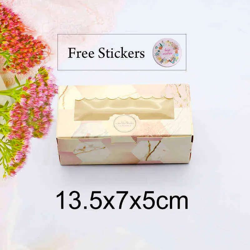 papier cadeau boîte avec fenêtre rose marbre fête de mariage faveurs emballage alimentaire bonbons carton gâteau sacs saint valentin 211108