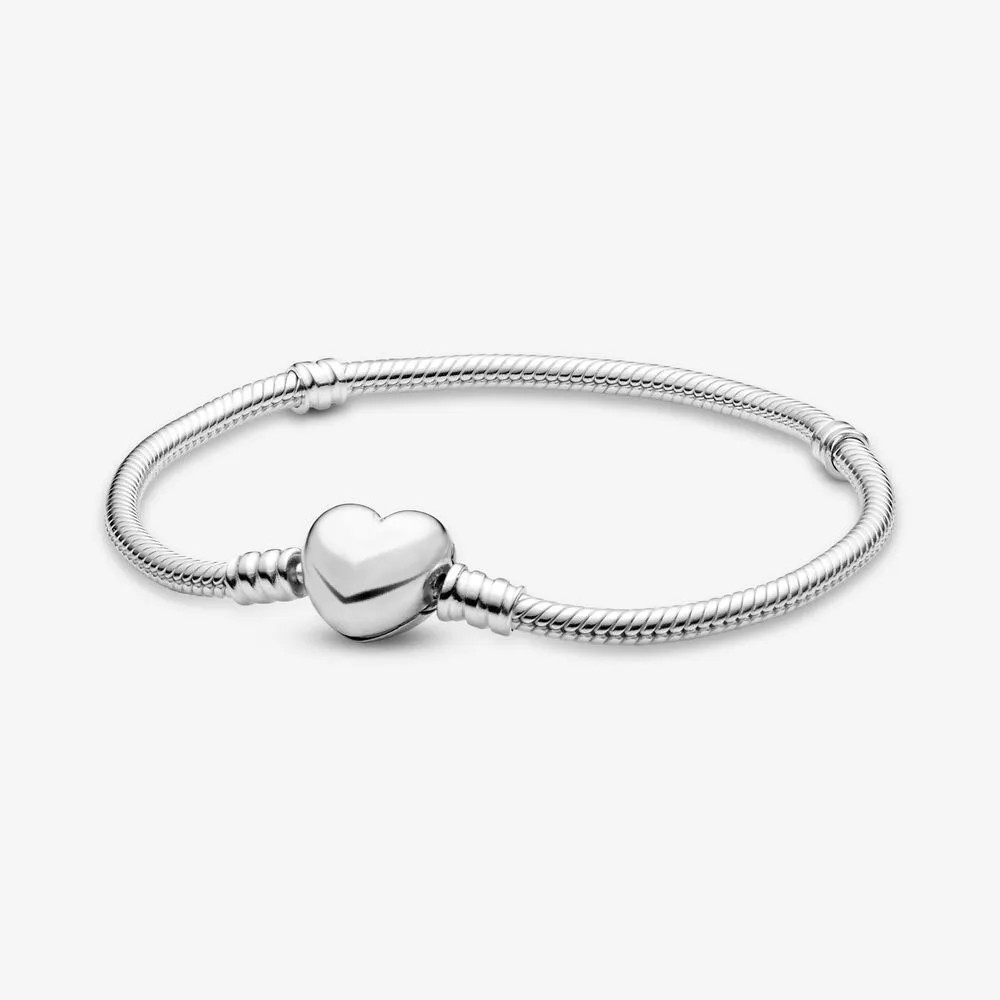 925 Sterling Silver Bracelets Moments Snake Chain&Mess Friendship Bangles Women Luxury DIY Jewelry